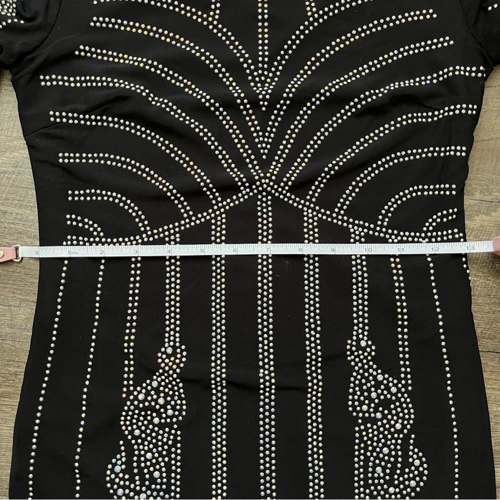 Xtaren | Black Rhinestone Dress Size: Medium - Picture 4 of 5